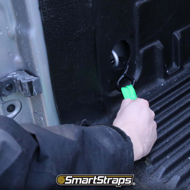 SmartStraps Ratchet Straps - 6ft GRN Padded Ratchet 2pk 1,500lb , green -SMAR138 - Image 5